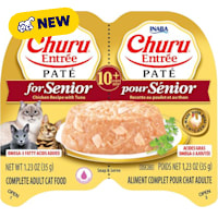 Inaba Churu Chicken Recipe with Tuna Entree Pate Senior Twin Cup Cat Food