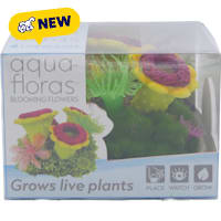 Penn Plax Tide & Treasure Aqua-Floras Blooming Flowers Grows LIVE Plants