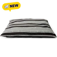 Petco Black & Grey Houndstooth Striped Pillow Dog Bed