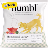 HUMBL Frozen Pourable Pouch EU-Sourced Homestead Turkey Gently Cooked Dog Food