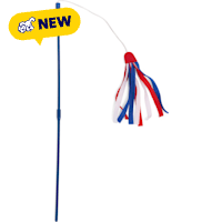 Petco Red White & Blue Fringe Cat Teaser Toy