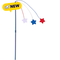 Petco Red White & Blue Stars Cat Teaser Toy