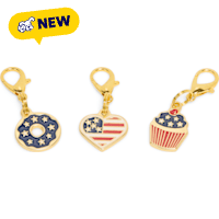Petco Americana Red, White & Blue Cat Collar Charms