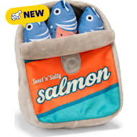 Petco Tinned Salmon Plush Burrow Dog Toy