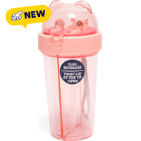 Petco Pink Two-Sided Dual Beverage Water Bottle