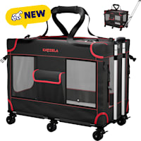 MegaCruze Rolling Pet Carrier for Medium & Large Dogs