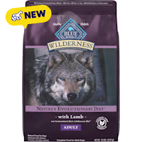 Blue Buffalo Wilderness Lamb, Chicken-Free Formula 38 g Protein, Meat Rich Natural Adult Dry Dog Food