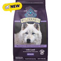 Blue Buffalo Wilderness Lamb, Chicken-Free Formula 31 g Protein, Meat Rich Natural Dry Senior Dog Food