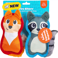 Outward Hound Fire Biterz Fox & Raccoon Interactive Dog Toys