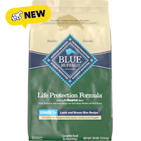 Blue Buffalo Life Protection Formula Lamb & Brown Rice Recipe, Natural Food for Dogs, Senior 7+ Dry Dog Food