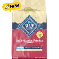 Blue Buffalo Life Protection Formula Salmon & Brown Rice Recipe, Chicken Free Formula, Senior 7+ Dry Dog Food