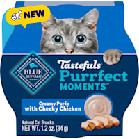 Blue Buffalo Tastefuls Purrfect Moments Creamy Puree Cheeky Chicken Snack for Adult Cats