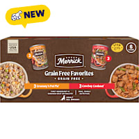 Merrick Grain Free Favorites with Cowboy Cookout & Grammy's Pot Pie Recipes Wet Dog Food Variety Pack