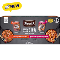 Merrick Slow-Cooked BBQ with Texas Style & Kansas City Style Recipes Premium Wet Dog Food Variety Pack