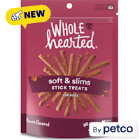 WholeHearted Grain Free Soft and Chewy Bacon Flavored Dog Treat Sticks