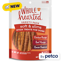 WholeHearted Grain Free Soft and Slim Dog Treat Stick Variety Pack