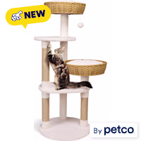 EveryYay Rattan All-in-One 4-Level Cat Tree