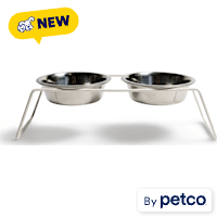 EveryYay Wire Metal Double Diner Bowls for Cats