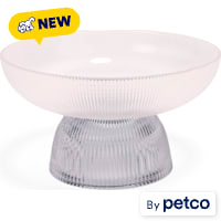 EveryYay Elevated Round Glass Dog Bowl