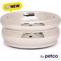 EveryYay Stacked Bubble Modern Stainless Steel Dog Bowl