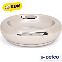 EveryYay Round Bubble Modern Stainless Steel Dog Bowl