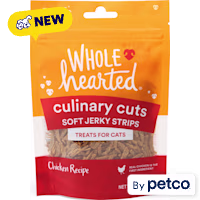 WholeHearted Chicken Recipe Soft Jerky Strips Treats for Cats