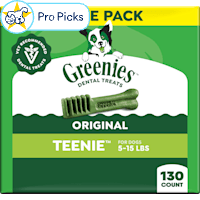Greenies Original Teenie Natural Dog Dental Care Chews Oral Health Dog Treats