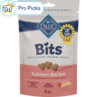 Blue Buffalo Bits Enhanced with DHA, Salmon Recipe Made with Natural Ingredients Soft Dog Treats for Training