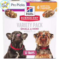 Hill's Science Diet Adult Small & Mini Chicken & Vegetables, Beef Canned Wet Dog Food Variety Pack