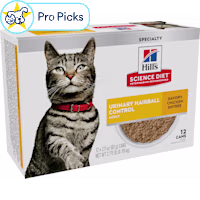 Hill's Science Diet Adult Urinary & Hairball Control Wet Canned Cat Food Multipack