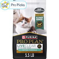 Purina Pro Plan LiveClear Allergen Reducer Chicken and Rice Formula Dry Cat Food for Kittens Cat