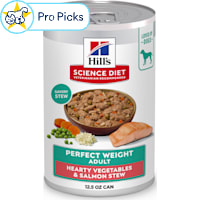 Hill's Science Diet Adult Perfect Weight Hearty Vegetables & Salmon Stew Dog Food