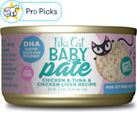 Tiki Cat Baby Chicken, Tuna & Chicken Liver Pate Wet Food for Kittens