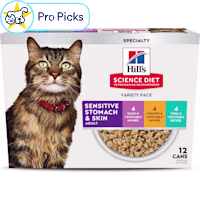 Hill's Science Diet Adult Sensitive Stomach & Sensitive Skin Chicken, Tuna & Duck Wet Cat Food Variety Pack