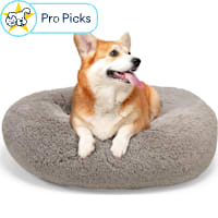 Petco Faux Fur Donut Curler Pet Bed