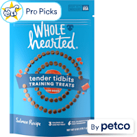 WholeHearted Grain-Free Tender Tidbits Salmon Recipe Dog Training Treats