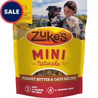 Zuke's Mini Naturals Soft and Chewy with Peanut Butter and Oats Training Dog Treats