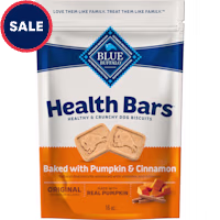 Blue Buffalo Health Bars Oven-Baked with Natural Ingredients, Pumpkin & Cinnamon, Crunchy Dog Biscuits