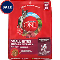 Purina ONE Small Bites Beef & Rice Formula High Protein Natural Dry Dog Food w/ Added Vitamins, Minerals & Nutrients