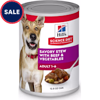 Hill's Science Diet Adult Savory Stew with Beef & Vegetables Canned Wet Dog Food