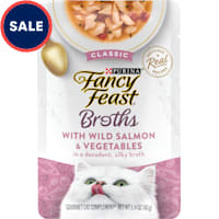 Fancy Feast Lickable Classic Complement With Wild Salmon and Vegetables Wet Cat Food Broth Topper