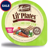 Merrick Lil' Plates Grain and Gluten Free Soft Little Lamb Chop Stew Natural Wet Dog Food for Small Dogs