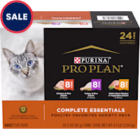 Purina Pro Plan High Protein COMPLETE ESSENTIALS Chicken & Turkey Favorites Gravy Wet Cat Food Variety Pack