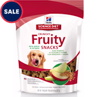 Hill's Natural Fruity Snacks with Apples & Oatmeal, Crunchy Dog Treat