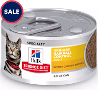 Hill's Science Diet Adult Urinary & Hairball Control Savory Chicken Entree Canned Wet Cat Food