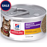 Hill's Science Diet Sensitive Stomach & Skin Chicken & Vegetable Entree Canned Wet Cat Food