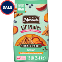 Merrick Lil Plates Premium Grain Free Real Chicken and Sweet Potato Kibble Senior Dry Dog Food