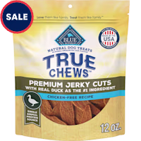 Blue Buffalo True Chews Premium Jerky Cuts with Real Duck & Chicken Free Natural Dog Treats