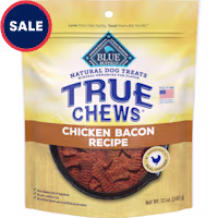 Blue Buffalo True Chews Made in the USA with Natural Ingredients, Chicken Bacon Recipe Dog Treats