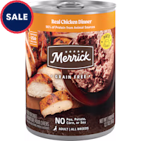Merrick Real Grain Free Chicken Dinner Canned Wet Dog Food